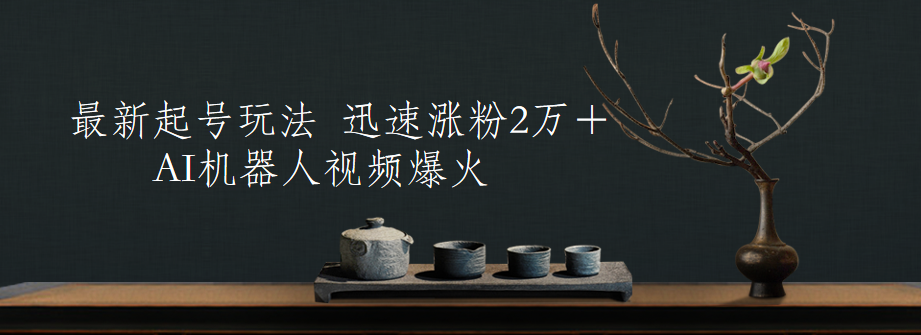 最新起号玩法，AI机器人视频爆火，迅速涨粉2万＋-牵机网