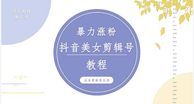 抖音快手暴力涨粉美女混剪视频教程 百分百过原创图片教程 附带违规申诉方法-牵机网
