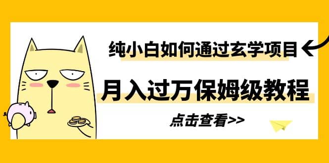 纯小白如何通过玄学项目月入过万保姆级教程-牵机网