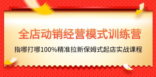 全店动销-经营模式训练营，指哪打哪100%精准拉新保姆式起店实战课程-牵机网