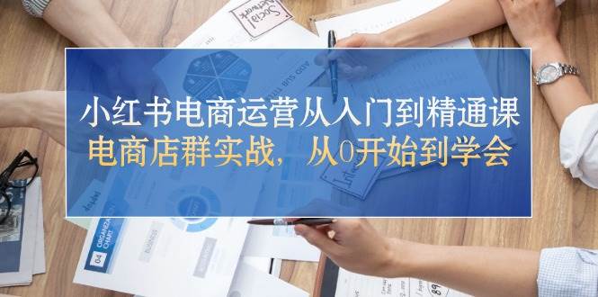 小红书电商运营从入门到精通课，电商店群实战，从0开始到学会-牵机网