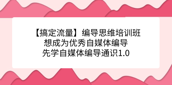 【搞定流量】编导思维培训班，想成为优秀自媒体编导先学自媒体编导通识1.0-牵机网