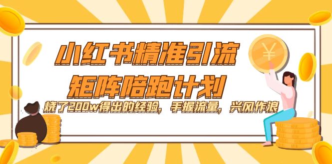 小红书精准引流·矩阵陪跑计划：烧了200w得出的经验，手握流量，兴风作浪！-牵机网