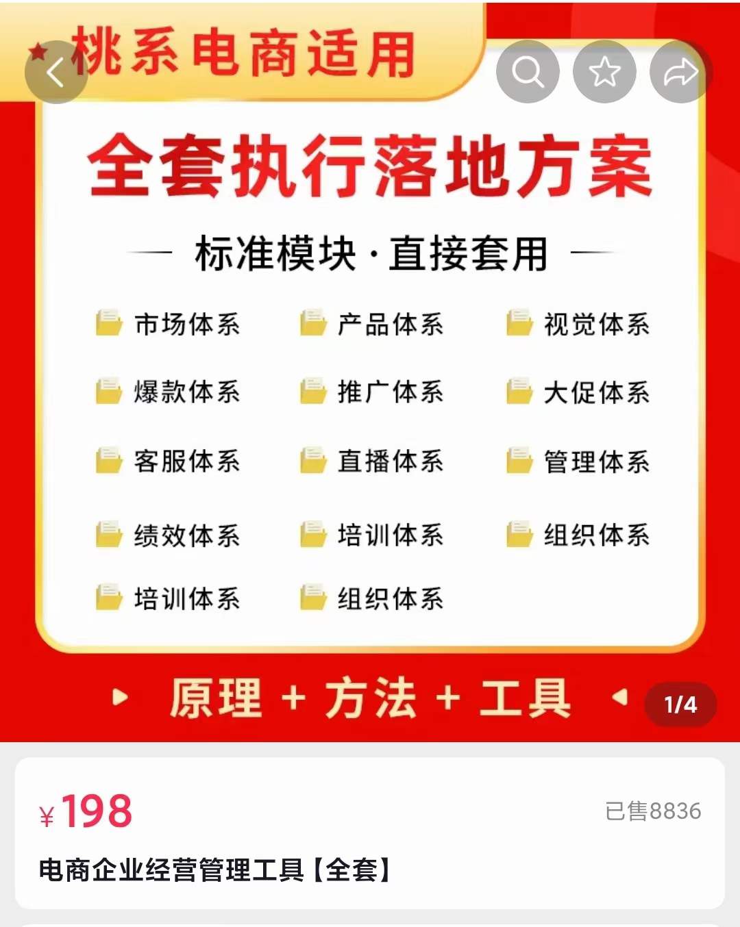 外面卖198·电商企业经营管理工具：全套执行落地方案 标准模块·直接套用-牵机网