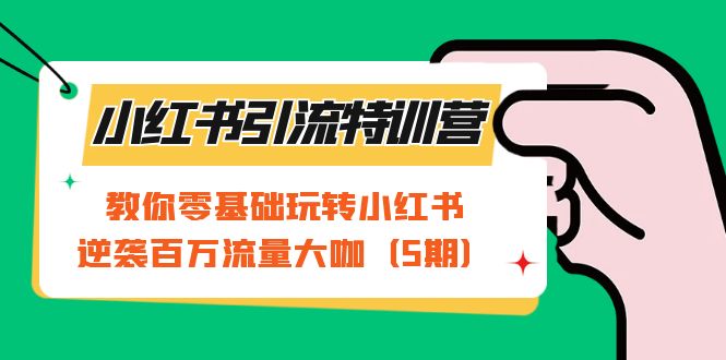 小红书引流特训营-第5期：教你零基础玩转小红书，逆袭百万流量大咖-牵机网