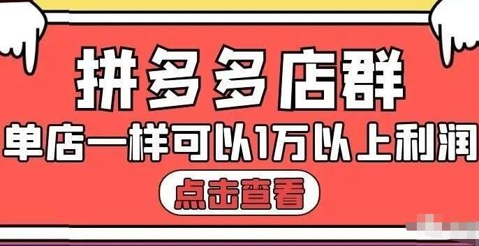 拼多多店群单店一样可以产出1万5以上利润【付费文章】-牵机网