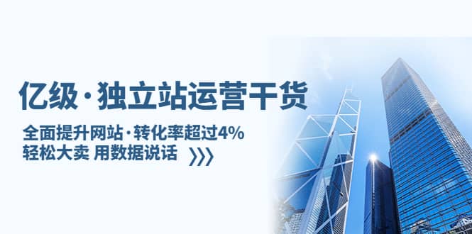 独立站运营干货：全面提升网站·转化率超过4%，轻松大卖 用数据说话-牵机网