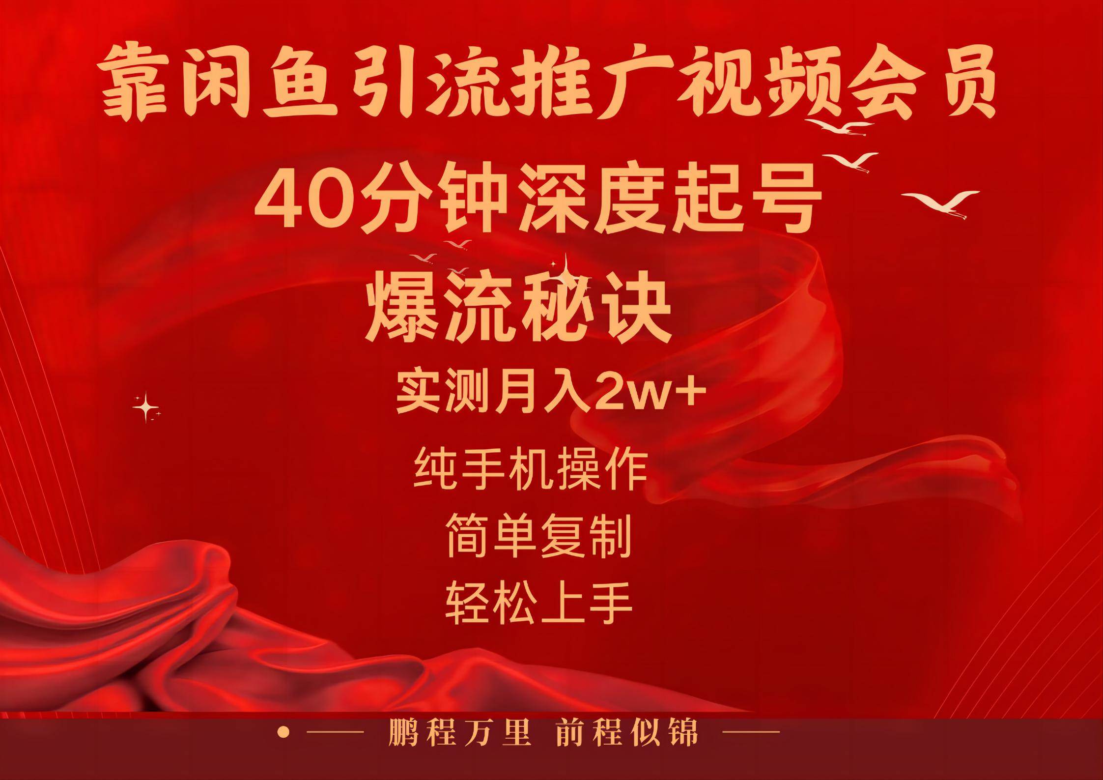 闲鱼暴力引流推广视频会员，能做到日入2W+，操作简单-牵机网