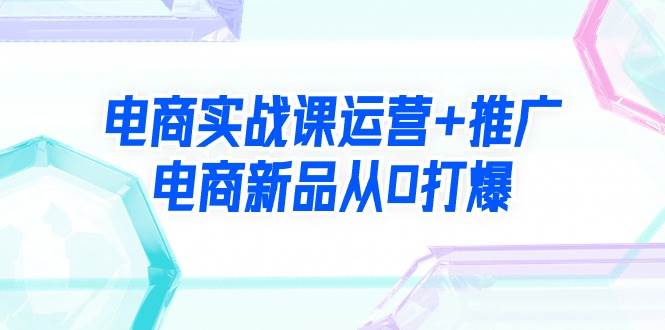 电商实战课运营+推广，电商新品从0打爆（99节视频课）-牵机网