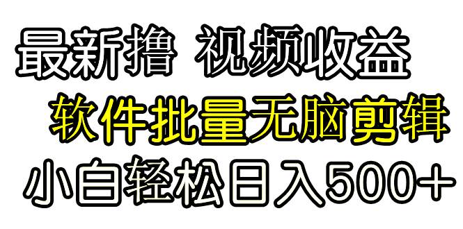 发视频撸收益，软件无脑批量剪辑，第一天发第二天就有钱-牵机网