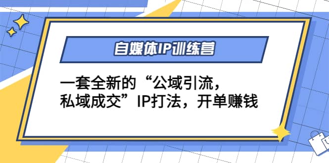 自媒体IP训练营(12+13期)一套全新的“公域引流，私域成交”IP打法-牵机网