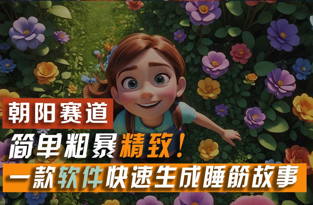 利用一款软件5分钟一条爆款睡前故事，简单粗暴精致！小白月入2w+-牵机网
