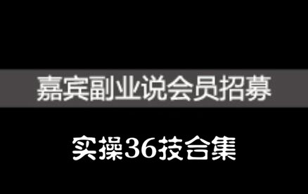 嘉宾副业说实操36技合集，价值1380元-牵机网