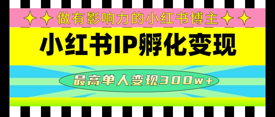 某收费培训-小红书IP孵化变现：做有影响力的小红书博主-牵机网