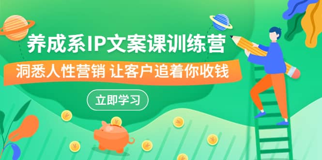 养成系-IP文案课训练营，文案心法的天花板 洞悉人性营销 让客户追着你收钱-牵机网