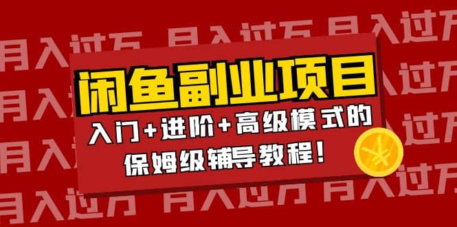 月入过万闲鱼副业项目：入门+进阶+高级模式的保姆级辅导教程-牵机网