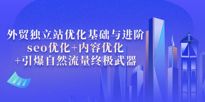 外贸独立站优化基础与进阶，seo优化+内容优化+引爆自然流量终极武器-牵机网