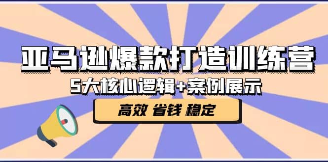 亚马逊爆款打造训练营：5大核心逻辑+案例展示 打造爆款链接 高效 省钱 稳定-牵机网