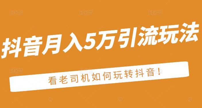 老古董·抖音月入5万引流玩法，看看老司机如何玩转抖音(附赠：抖音另类引流思路)-牵机网