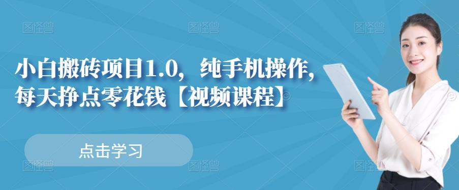 小白搬砖项目1.0，纯手机操作，每天兼职挣点零花钱-牵机网