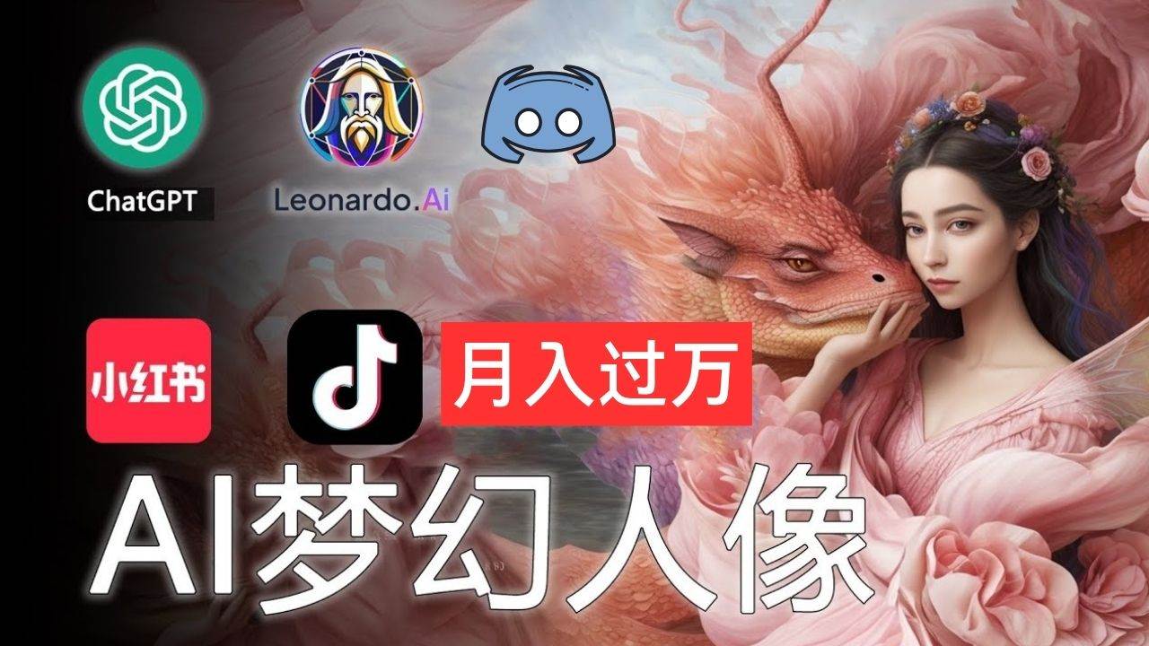 AI摄影梦幻人像：零基础也能月入过万的秘密-牵机网