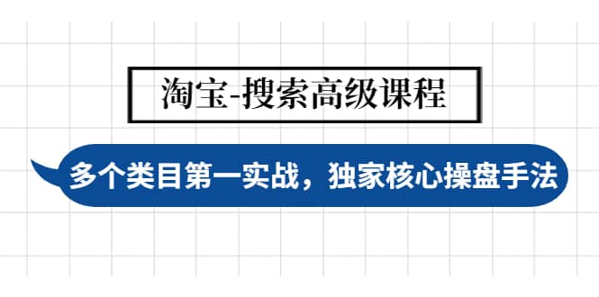 淘宝-搜索高级课程：多个类目第一实战，独家核心操盘手法-牵机网