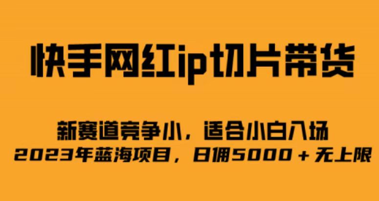 快手网红ip切片新赛道，竞争小事，适合小白 2023蓝海项目-牵机网