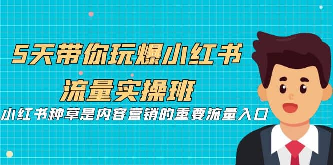 5天带你玩爆小红书流量实操班，小红书种草是内容营销的重要流量入口-牵机网