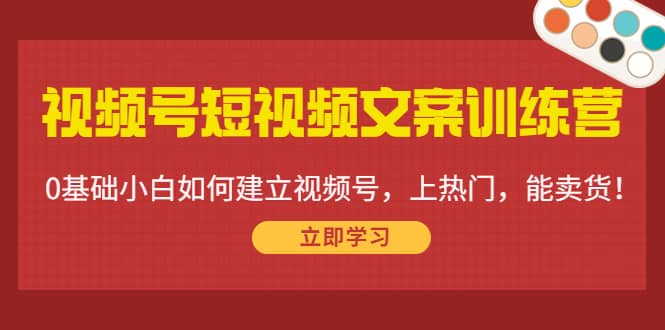 视频号短视频文案训练营：0基础小白如何建立视频号，上热门，能卖货！-牵机网