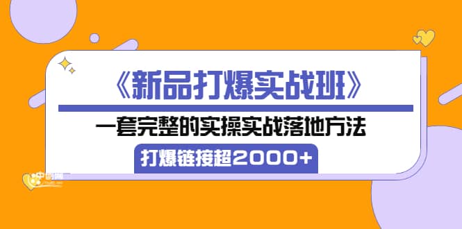 《新品打爆实战班》一套完整的实操实战落地方法，打爆链接超2000+（38节课)-牵机网