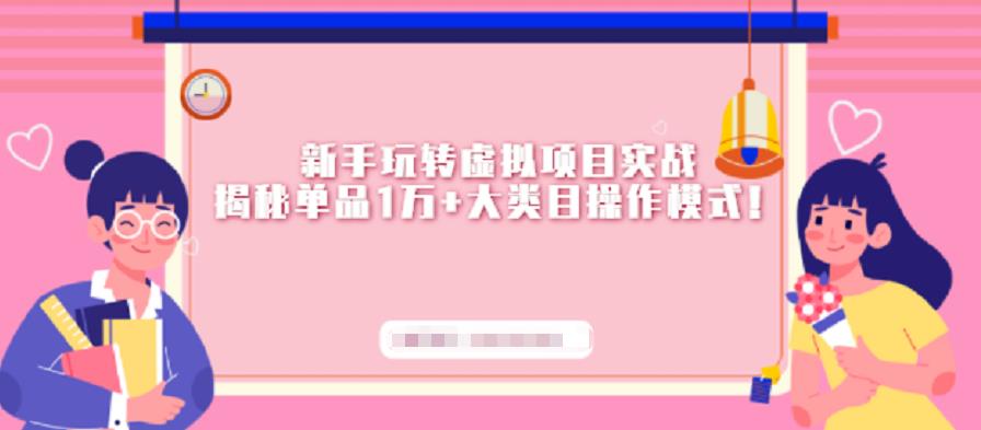 新手玩转虚拟项目实战，揭秘单品1万+大类目操作模式【视频课程】-牵机网