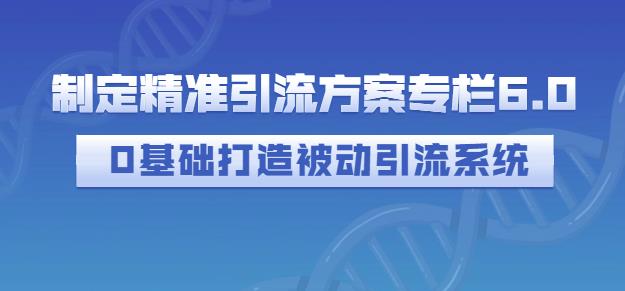 制定精准引流方案专栏6.0，0基础打造被动引流系统-牵机网