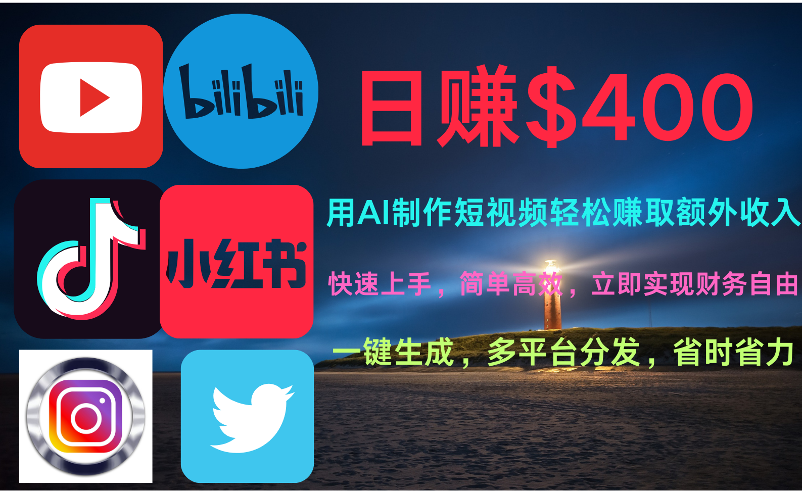 玩转全网视频平台，创造视频就能轻松赚取每天400美金-牵机网