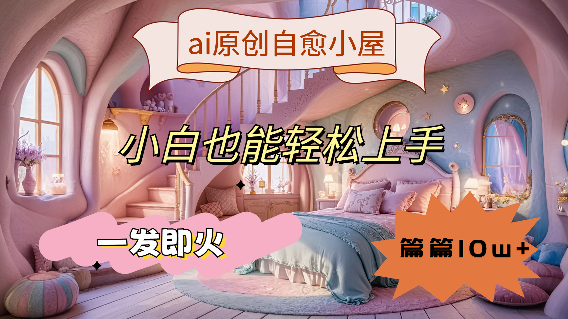ai原创治愈小屋，小白也能轻松上手，一发即火，篇篇10w+-牵机网
