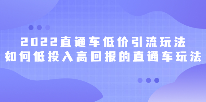 2022直通车低价引流玩法，教大家如何低投入高回报的直通车玩法-牵机网