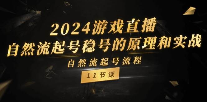 2024游戏直播-自然流起号稳号的原理和实战，自然流起号流程（11节）-牵机网