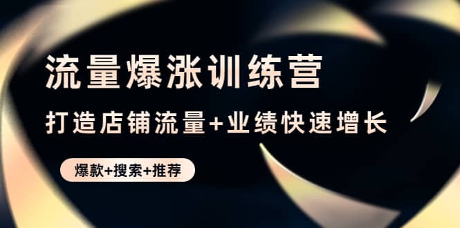 流量爆涨训练营：打造店铺流量+业绩快速增长 (爆款+搜索+推荐)-牵机网