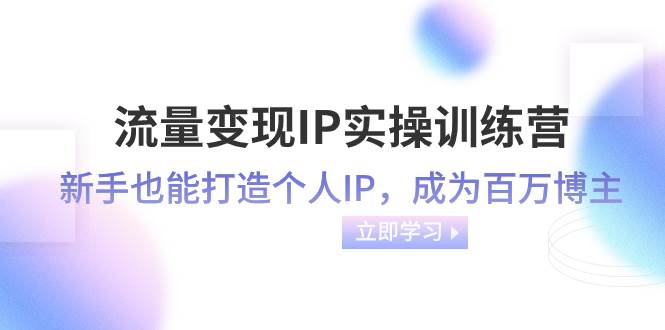 流量变现-IP实操训练营：新手也能打造个人IP，成为百万博主（46节课）-牵机网