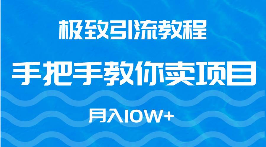 极致引流教程，手把手教你卖项目，月入10W+-牵机网
