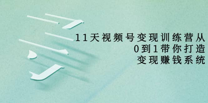 好望角·11天视频号变现训练营，从0到1打造变现赚钱系统（价值398）-牵机网