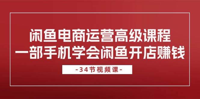 闲鱼电商运营高级课程，一部手机学会闲鱼开店赚钱（34节课）-牵机网