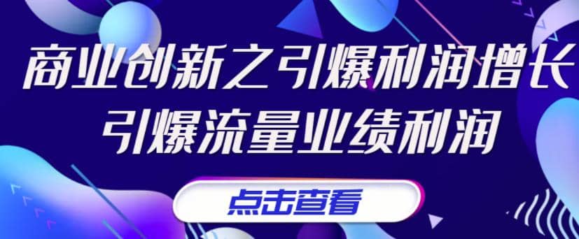 《商业创新之引爆利润增长》引爆流量业绩利润-牵机网