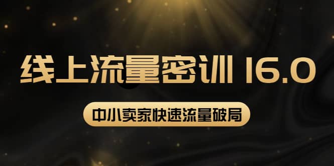 2022秋秋线上流量密训16.0：包含 暴力引流10W+中小卖家流量破局技巧 等等！-牵机网