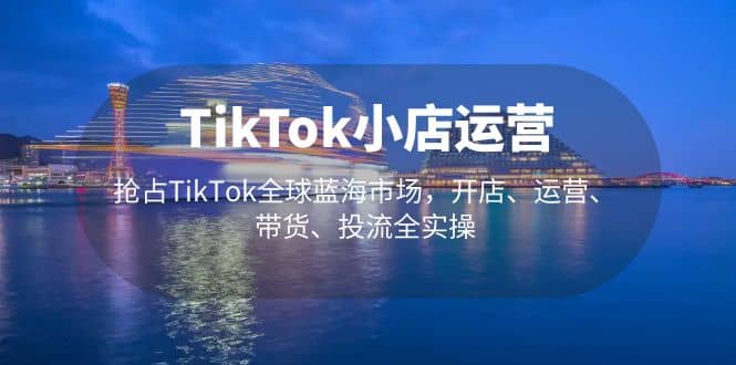 TikTok小店运营 抢占TikTok全球蓝海市场，开店、运营、带货、投流全实操-牵机网