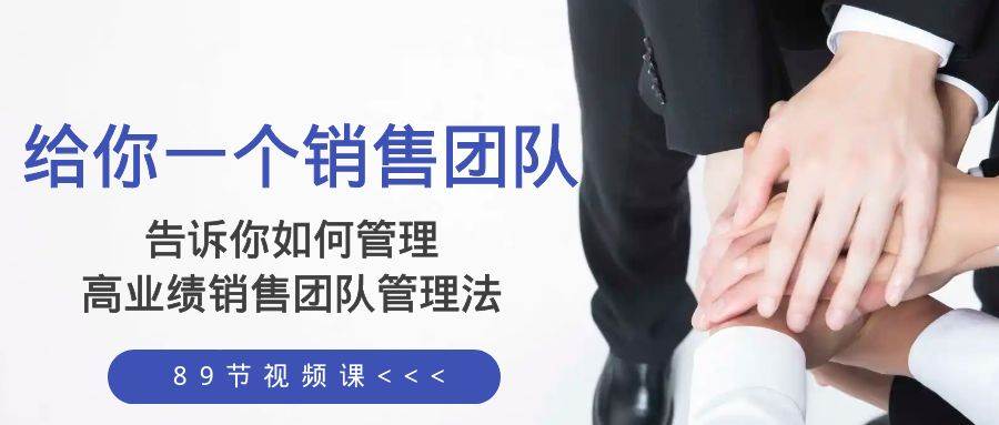 给你一个销售团队，告诉你如何管理，高业绩销售团队管理法（89节课）-牵机网