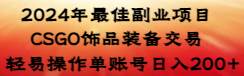 2024年最佳副业项目 CSGO饰品装备交易 轻易操作单账号日入200+-牵机网