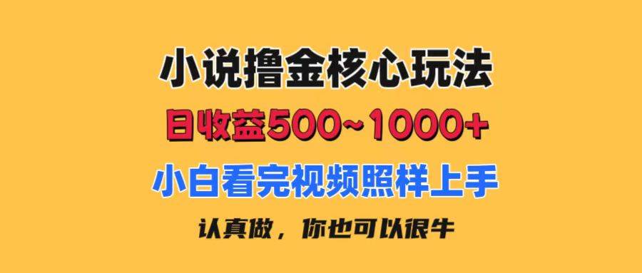 小说撸金核心玩法，日收益500-1000+，小白看完照样上手，0成本有手就行-牵机网
