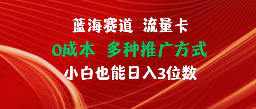 蓝海赛道 流量卡 0成本 小白也能日入三位数-牵机网