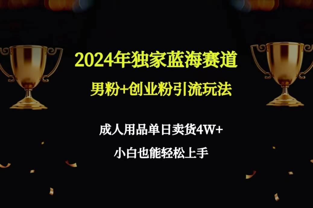 2024年独家蓝海赛道男粉+创业粉引流玩法，成人用品单日卖货4W+保姆教程-牵机网
