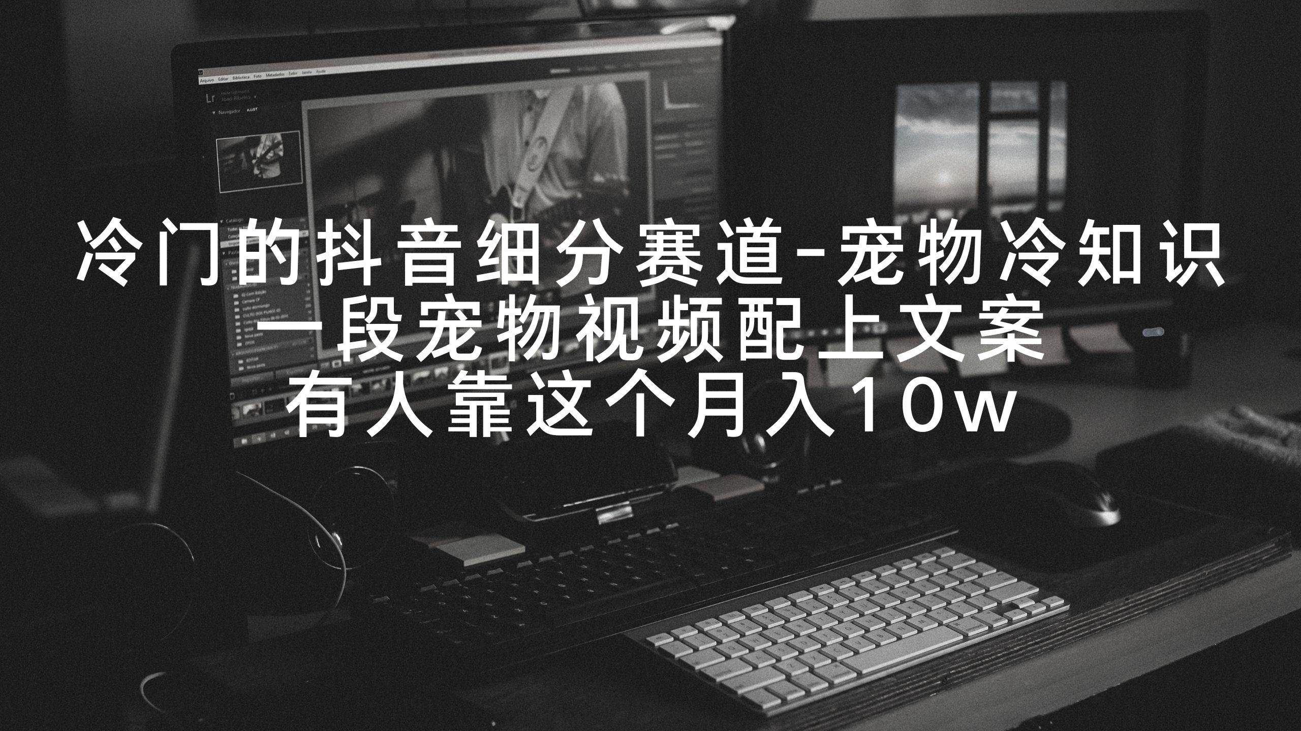 冷门的抖音细分赛道-宠物冷知识，一段宠物视频配上文案，有人靠这个月入10w-牵机网